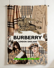 Burberry London Plaid Collage Flannel Throw Blanket B109